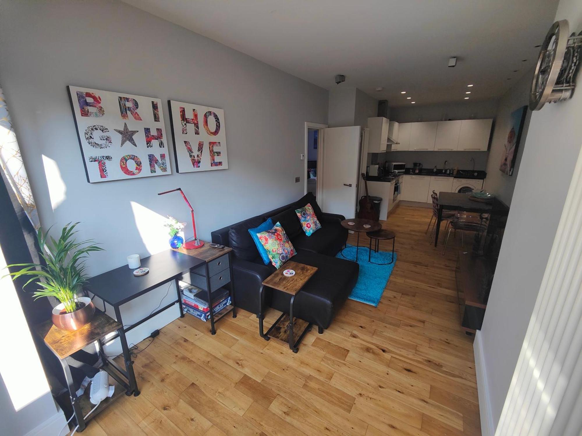 Modern Central Brighton Patio Flat - Free Parking! Apartment Bagian luar foto